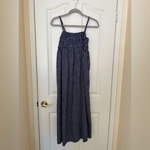 A New Day Blue/White Pinstripe Maxi Dress